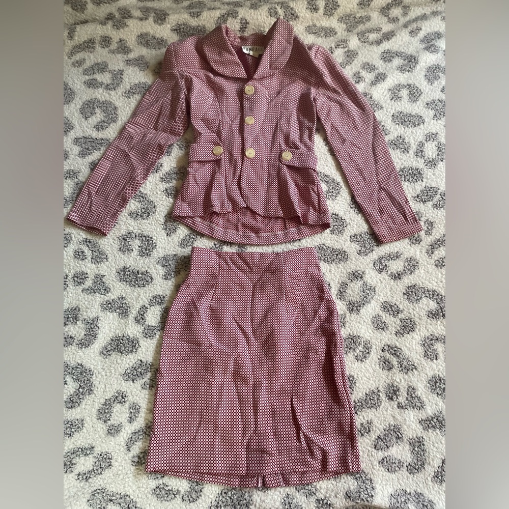 VINTAGE RAMPAGE SKIRT AND BLAZER SET